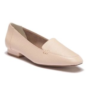 Bettye Muller Pebbled Leather Loafer, Cream, Size 8